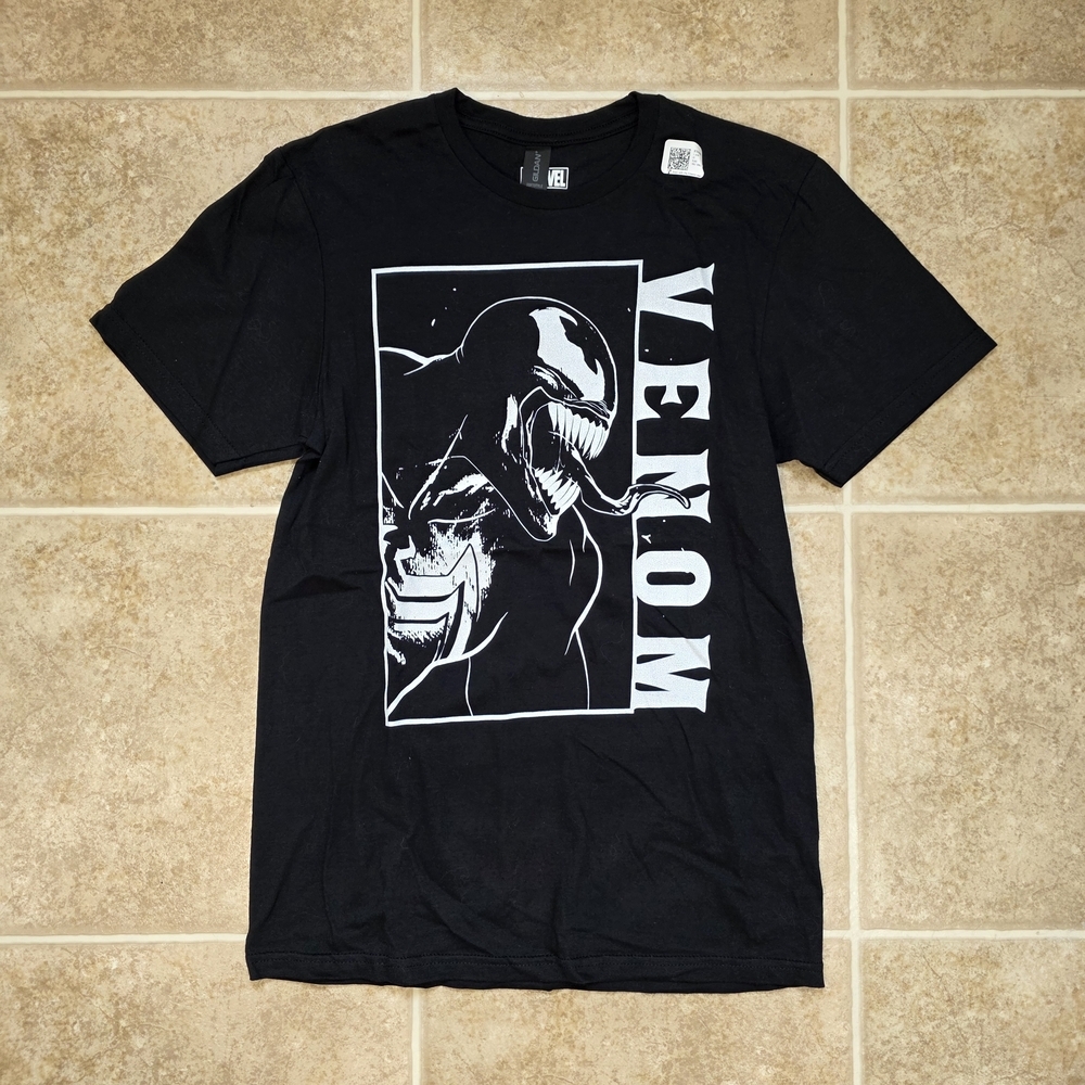 Marvel Venom Graphic T-Shirt Black Gildan Softstyle Men's Small